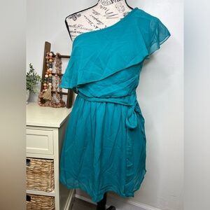 Brand New-Rare One Shoulder Turquoise Dress
